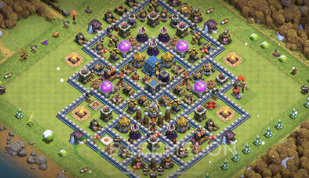 New Town Hall Farm Coc Base Layout With Copy Link Th Max