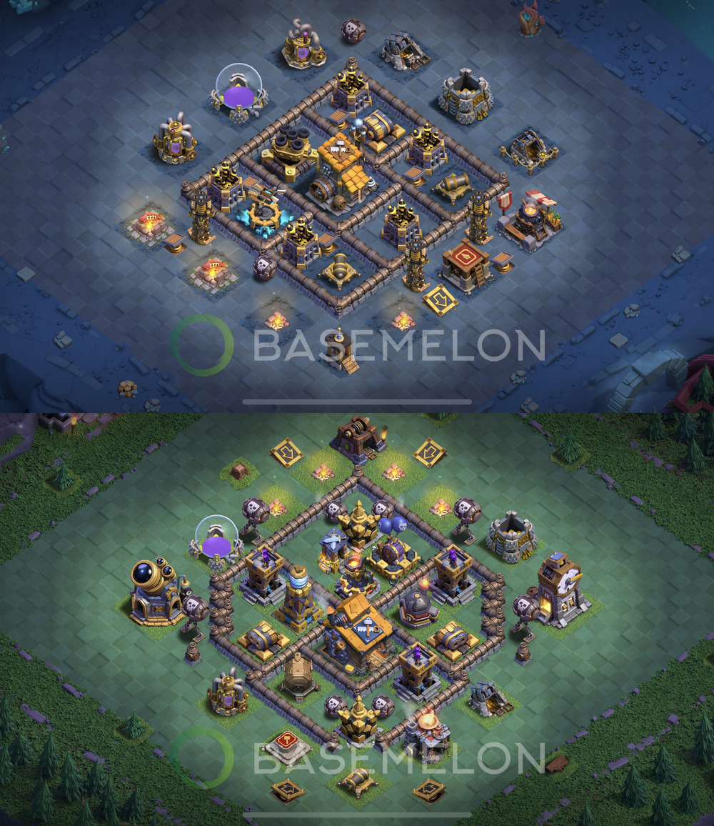 Builder Hall Level 10 Trophy/Defense Base Design 2024, Anti 3 Stars, Layout #101