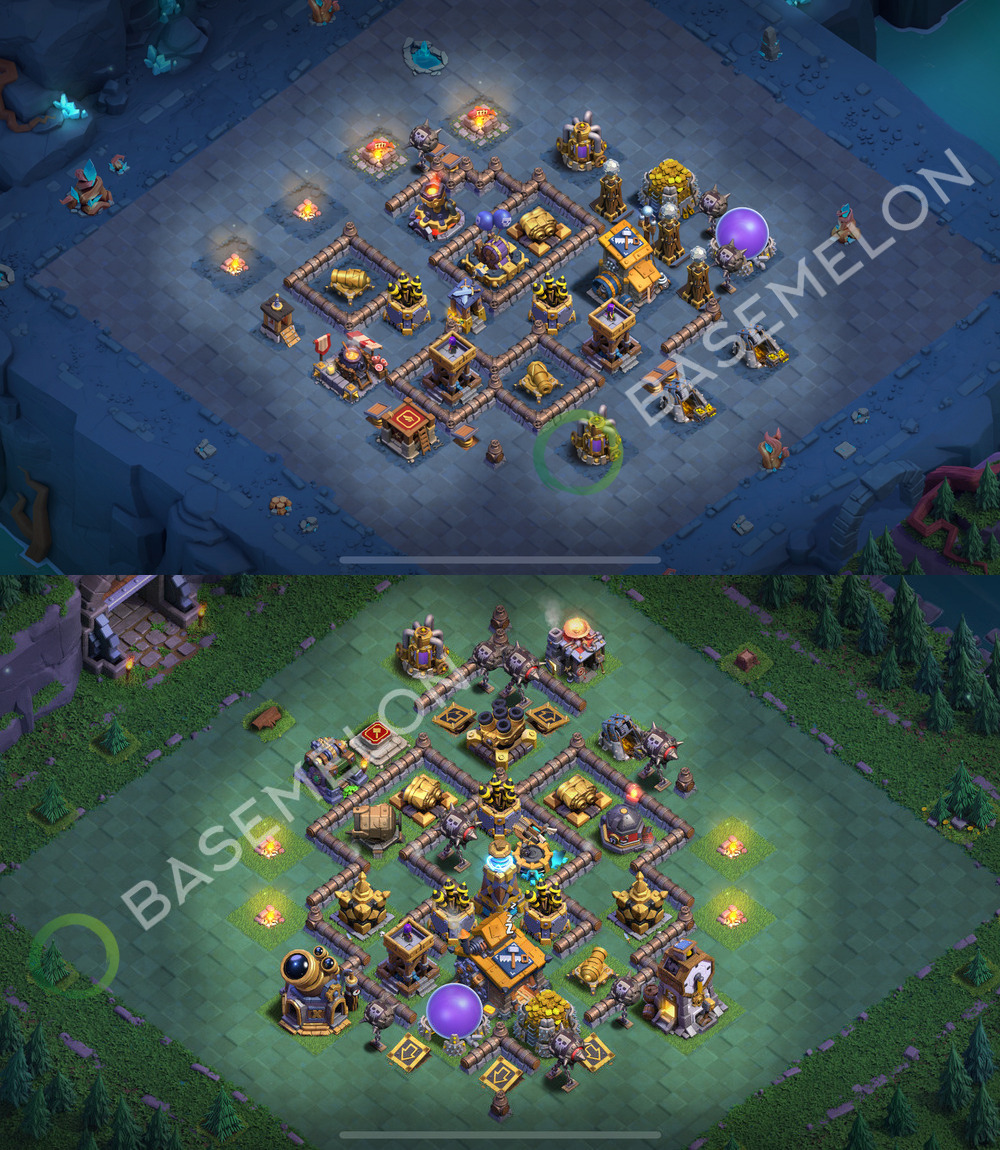 Aldea del Taller del Constructor Nivel 10 para Defensa, Anti 2 Estrellas Diseño 2026, #102