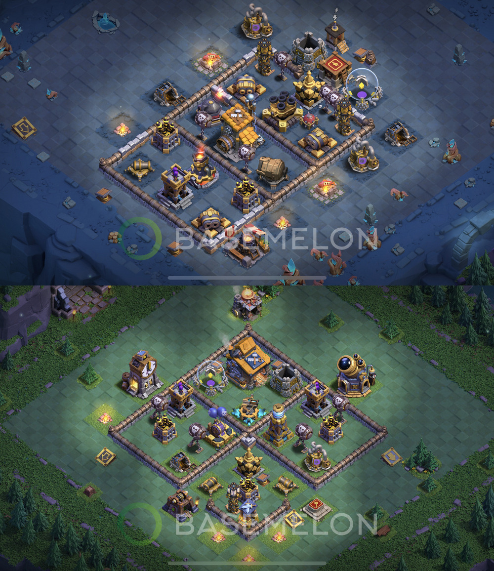 Builder Hall Level 10 Trophy/Defense Base Design 2024, Anti 3 Stars, Layout #110