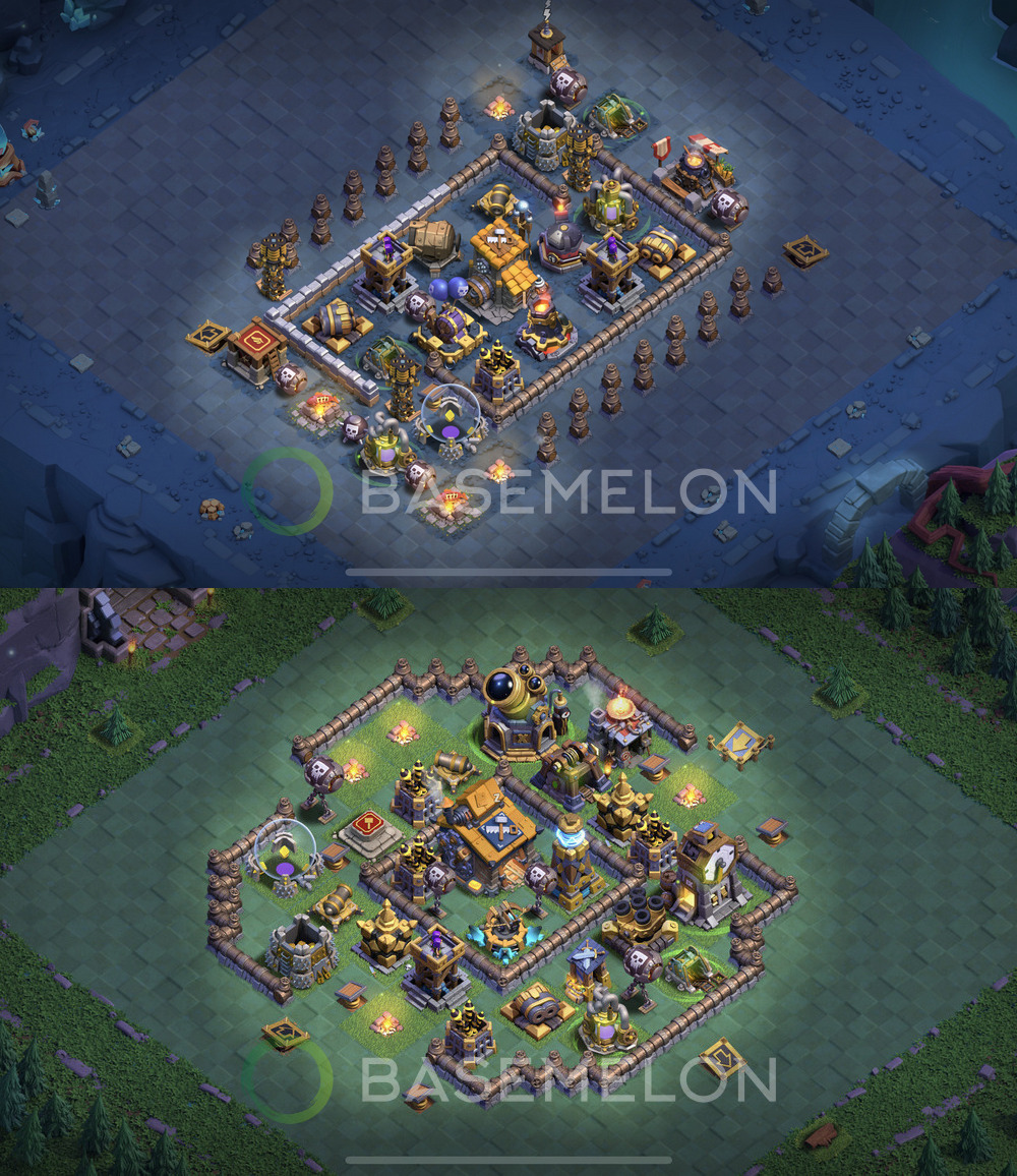 Builder Hall Level 10 Trophy/Defense Base Design 2024, Anti 3 Stars, Layout #115