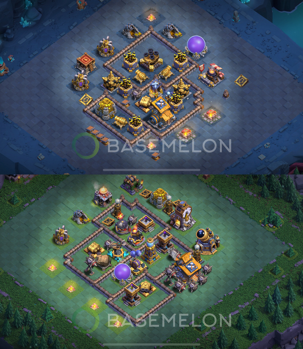 Aldea del Taller del Constructor Nivel 10 para Defensa, Anti 3 Estrellas Diseño 2025, #117