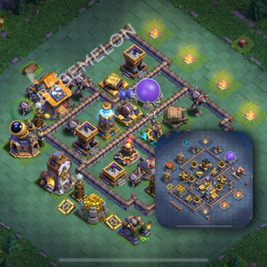 Builder Hall Level 10 Trophy/Defense Base Design 2026, Anti 3 Stars, Layout #117