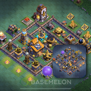 Builder Hall Level 10 Trophy/Defense Base Design 2025, Anti Everything, Layout #119