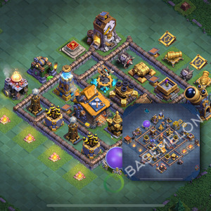 Builder Hall Level 10 Trophy/Defense Base Design 2026, Anti Everything, Layout #119