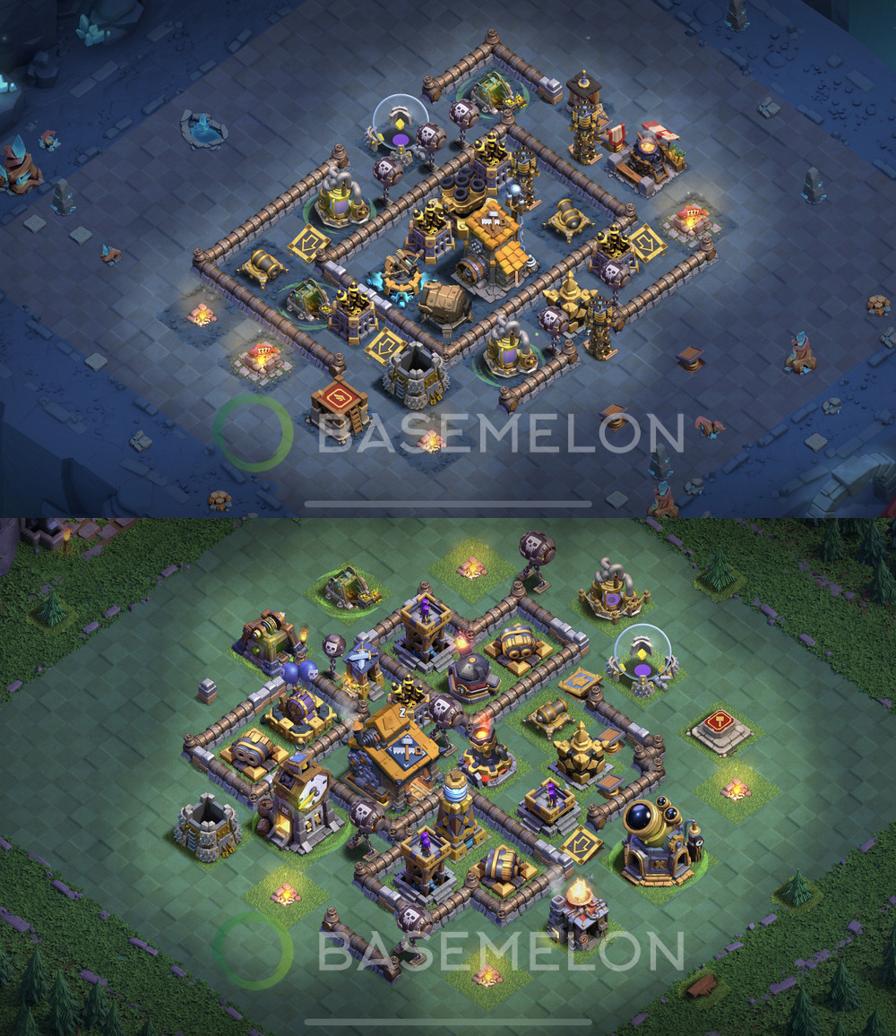 Builder Hall Level 10 Trophy/Defense Base Design 2024, Anti 3 Stars, Layout #128