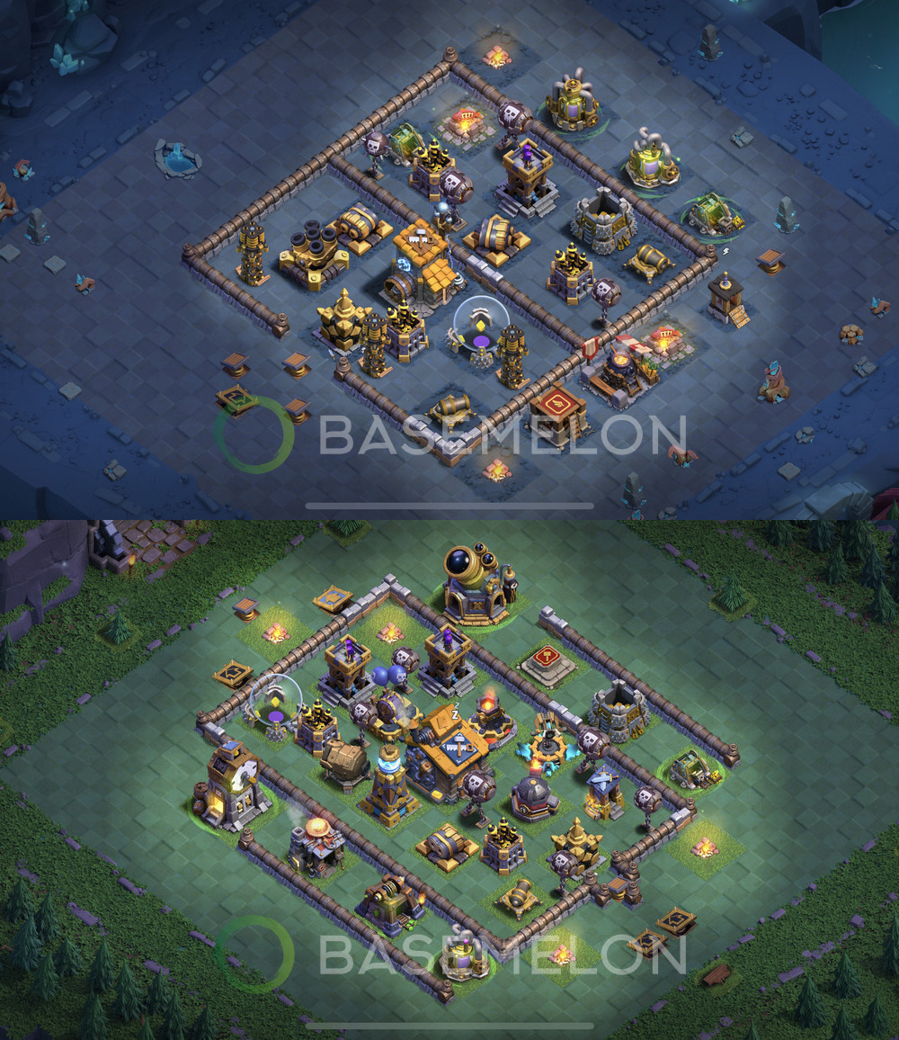 Builder Hall Level 10 Trophy/Defense Base Design 2024, Anti Everything, Layout #135