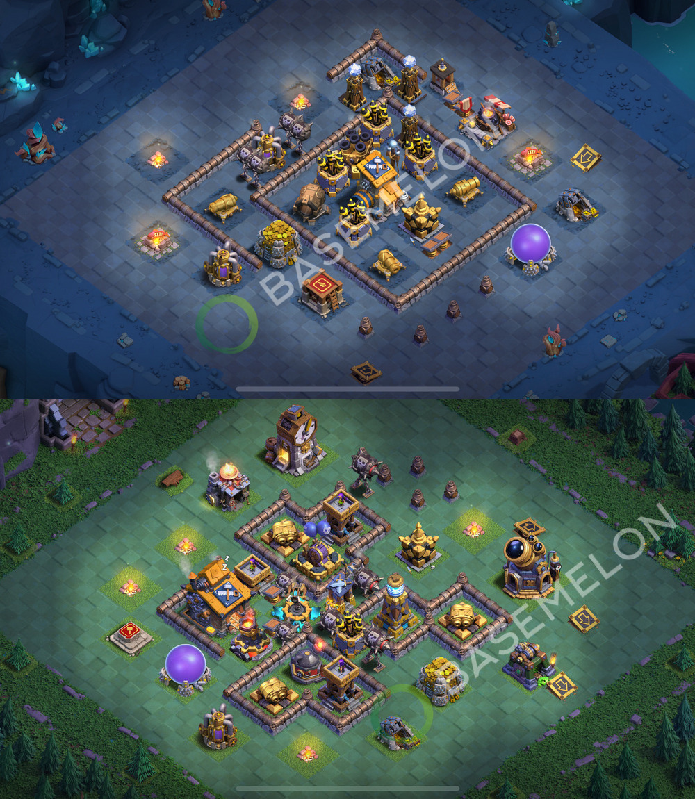 Aldea del Taller del Constructor Nivel 10 para Defensa, Anti 3 Estrellas Diseño 2026, #136