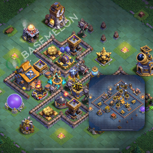 Builder Hall Level 10 Trophy/Defense Base Design 2026, Anti 3 Stars, Layout #136