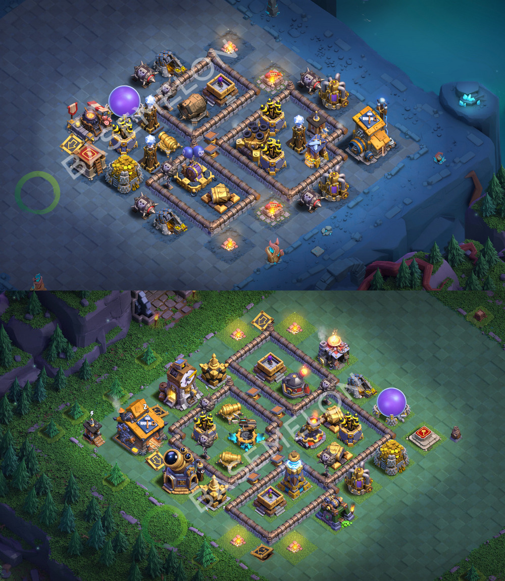 Builder Hall Level 10 Trophy/Defense Base Design 2026, Anti 3 Stars, Layout #166