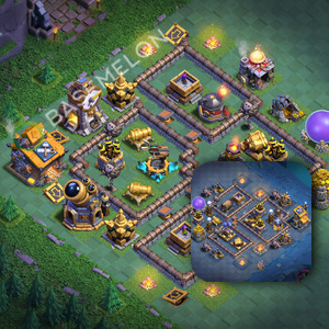 Builder Hall Level 10 Trophy/Defense Base Design 2026, Anti 3 Stars, Layout #166