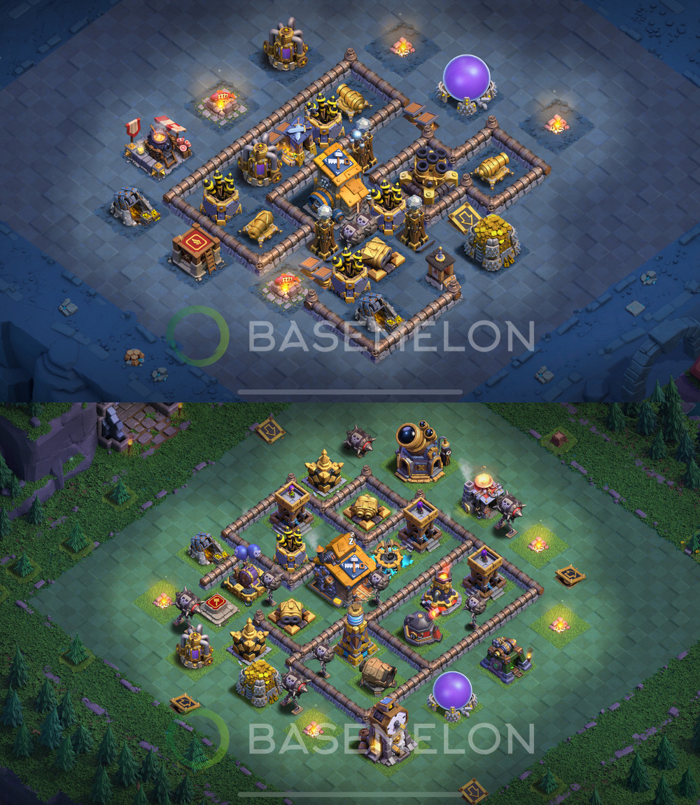 Aldea del Taller del Constructor Nivel 10 para Defensa, Anti 3 Estrellas Diseño 2025, #95