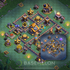 Builder Hall Level 10 Trophy/Defense Base Design 2025, Anti 3 Stars, Layout #95