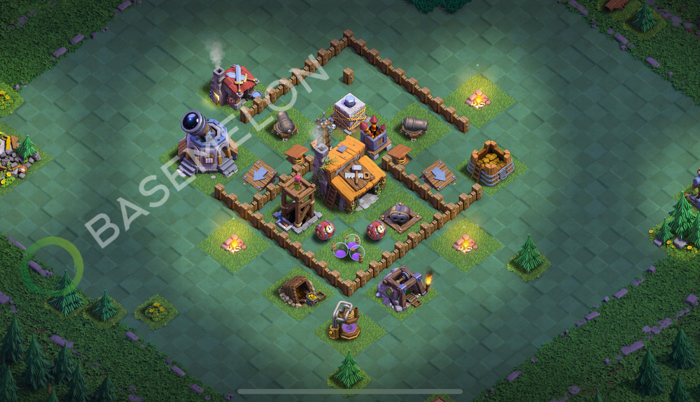 Builder Hall Level 3 Trophy/Defense Base Design 2025, Anti 3 Stars, Layout #150