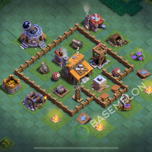 Builder Hall Level 3 Trophy/Defense Base Design 2025, Unbeatable, Layout #19