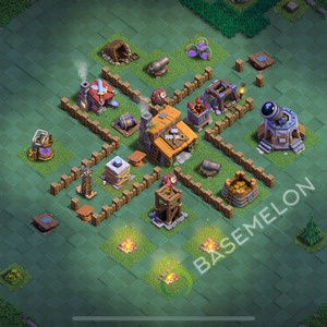 Builder Hall Level 3 Trophy/Defense Base Design 2025, Anti Everything, Layout #22