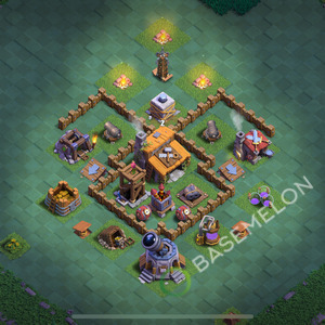 Builder Hall Level 3 Trophy/Defense Base Design 2025, Anti 2 Stars, Layout #33