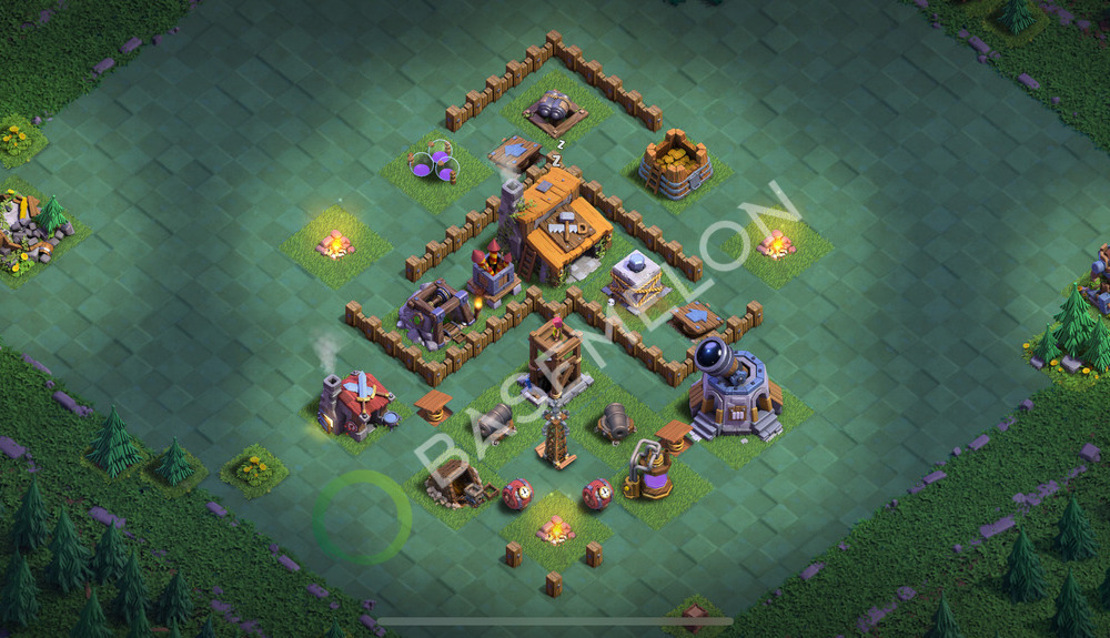Builder Hall Level 3 Trophy/Defense Base Design 2025, Anti 3 Stars, Layout #34