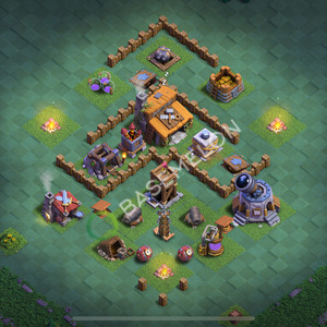 Builder Hall Level 3 Trophy/Defense Base Design 2025, Anti 3 Stars, Layout #34