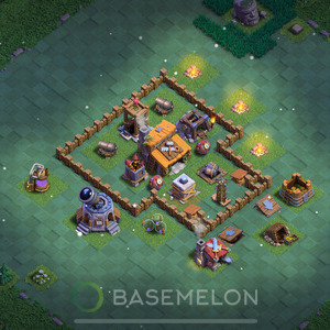 Builder Hall Level 3 Trophy/Defense Base Design, Anti Everything, Layout #4