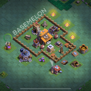 Builder Hall Level 3 Trophy/Defense Base Design 2025, Anti Everything, Layout #4