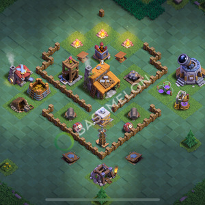 Builder Hall Level 3 Trophy/Defense Base Design 2025, Anti 2 Stars, Layout #54