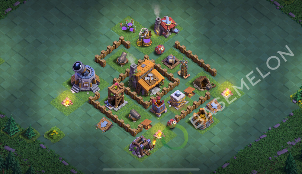 Builder Hall Level 3 Trophy/Defense Base Design 2025, Anti Everything, Layout #70