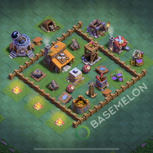 Builder Hall Level 3 Trophy/Defense Base Design 2025, Anti 3 Stars, Layout #80