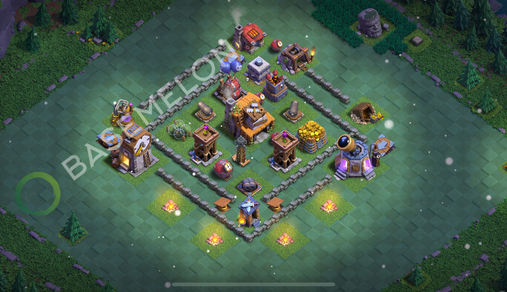 Builder Hall Level 4 Trophy/Defense Base Design 2025, Layout #154
