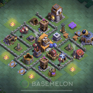 Meisterhütte Level 4 Verteidigung Base, Anti 2 Sterne, Layout #26