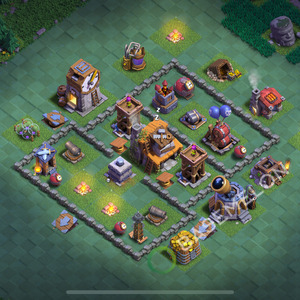 Builder Hall Level 4 Trophy/Defense Base Design 2026, Max Levels, Layout #43