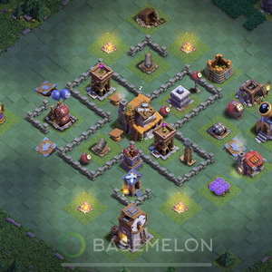 Meisterhütte Level 4 Verteidigung Base, Anti 3 Sterne, Layout #52