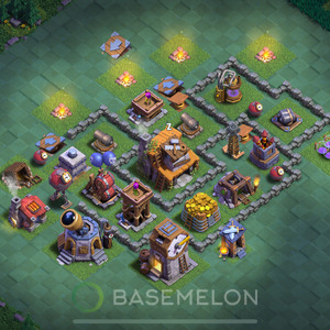 Meisterhütte Level 4 Verteidigung Base 2025, Anti 2 Sterne, Layout #67