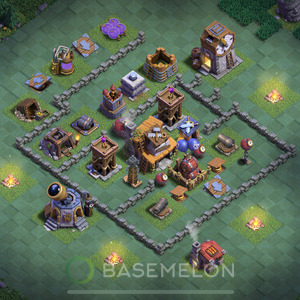 Meisterhütte Level 4 Verteidigung Base, Anti 3 Sterne, Layout #89