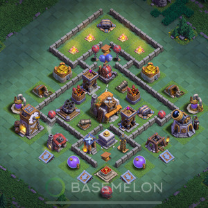 Meisterhütte Level 5 Verteidigung Base 2025, Anti 2 Sterne, Layout #1