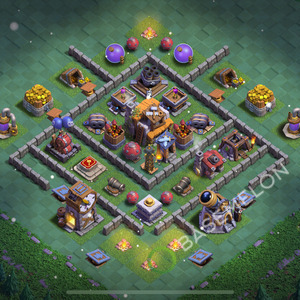 Builder Hall Level 5 Trophy/Defense Base Design 2025, Max Levels, Layout #160