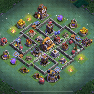 Builder Hall Level 5 Trophy/Defense Base Design 2025, Unbeatable, Layout #161