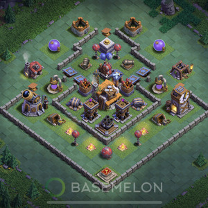 Meisterhütte Level 5 Verteidigung Base, Anti 3 Sterne, Layout #18