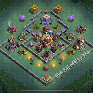 Aldea del Taller del Constructor Nivel 5 para Defensa, Anti 3 Estrellas Diseño 2025, #18