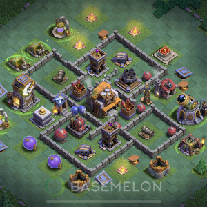 Meisterhütte Level 5 Verteidigung Base, Anti Alles, Layout #42