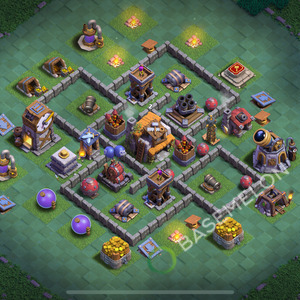 Aldea del Taller del Constructor Nivel 5 para Defensa, Anti Todo Diseño 2025, #42