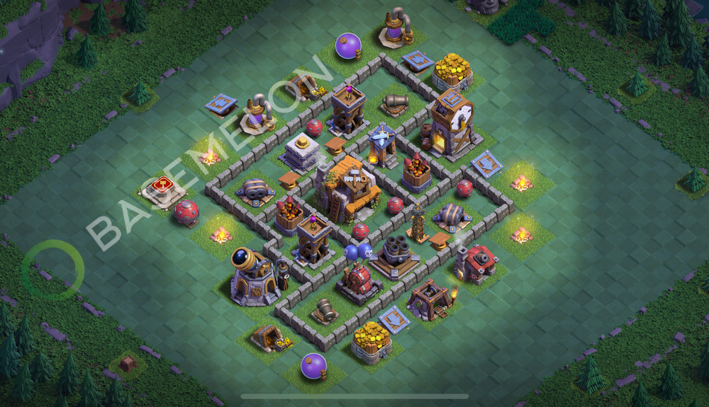 Aldea del Taller del Constructor Nivel 5 para Defensa, Anti 3 Estrellas Diseño 2025, #90