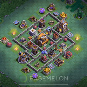 Meisterhütte Level 5 Verteidigung Base 2025, Anti 3 Sterne, Layout #90