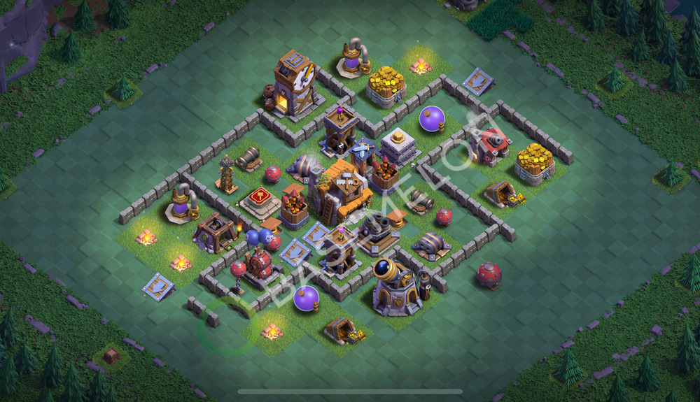 Builder Hall Level 5 Trophy/Defense Base Design 2025, Layout #93