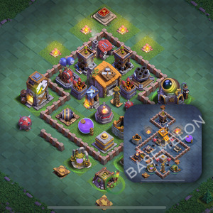 Builder Hall Level 6 Trophy/Defense Base Design 2025, Anti 2 Stars, Layout #144