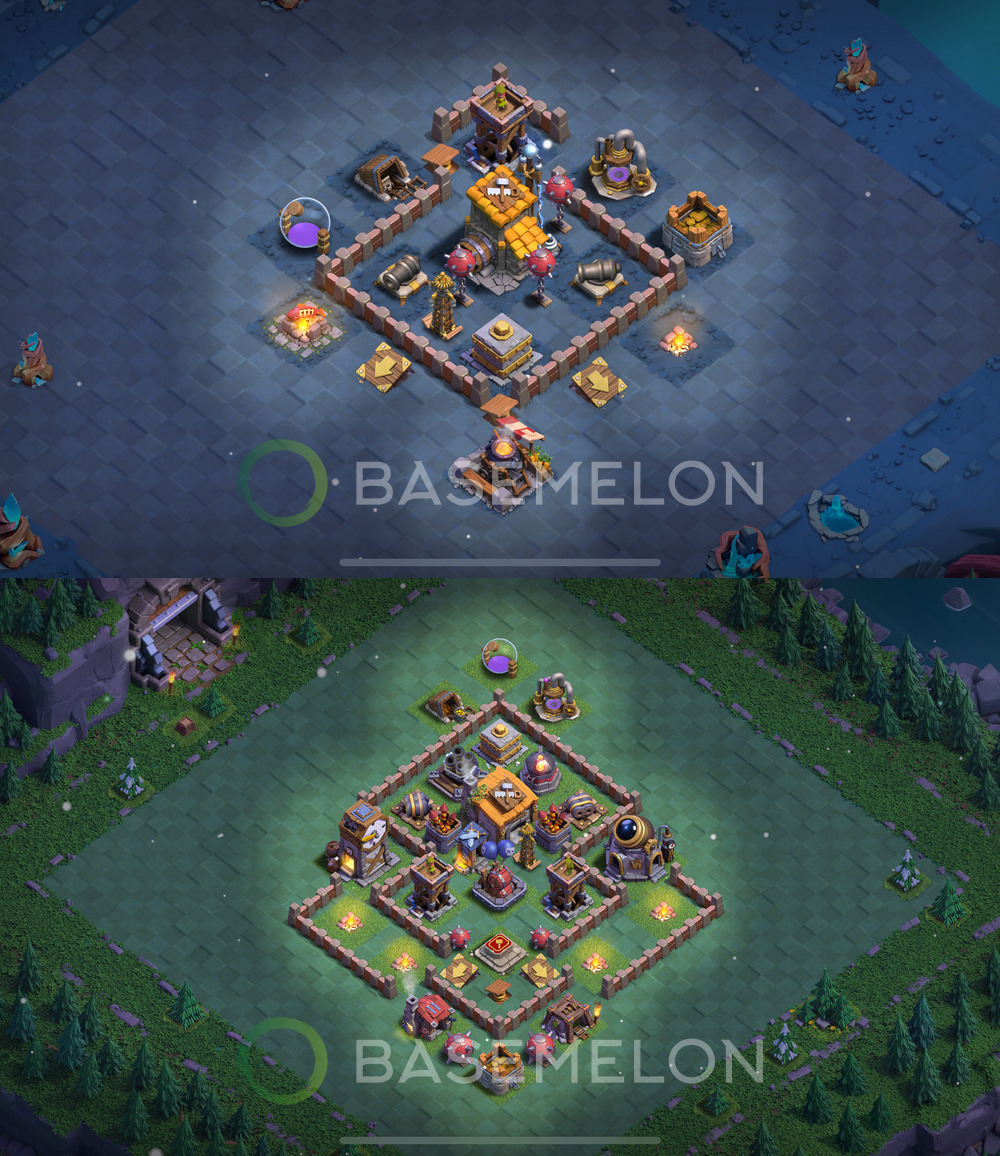 Builder Hall Level 6 Trophy/Defense Base Design 2024, Anti 2 Stars, Layout #30