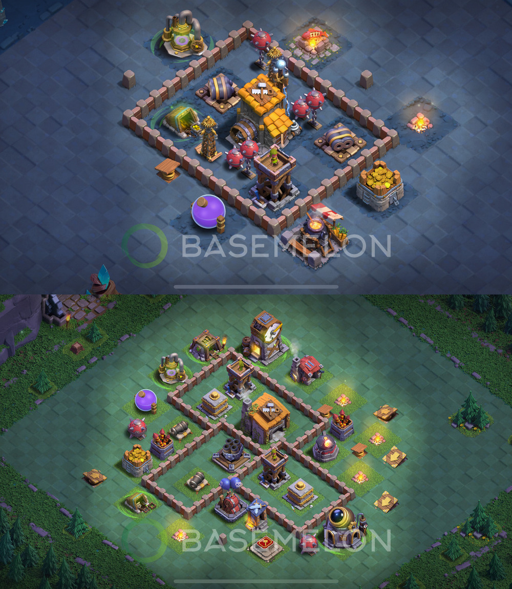 Builder Hall Level 6 Trophy/Defense Base Design 2025, Anti Everything, Layout #62