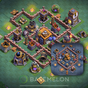 Meisterhütte Level 7 Verteidigung Base, Anti Alles, Layout #104