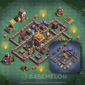 Meisterhütte Level 7 Verteidigung Base, Anti 2 Sterne, Layout #105