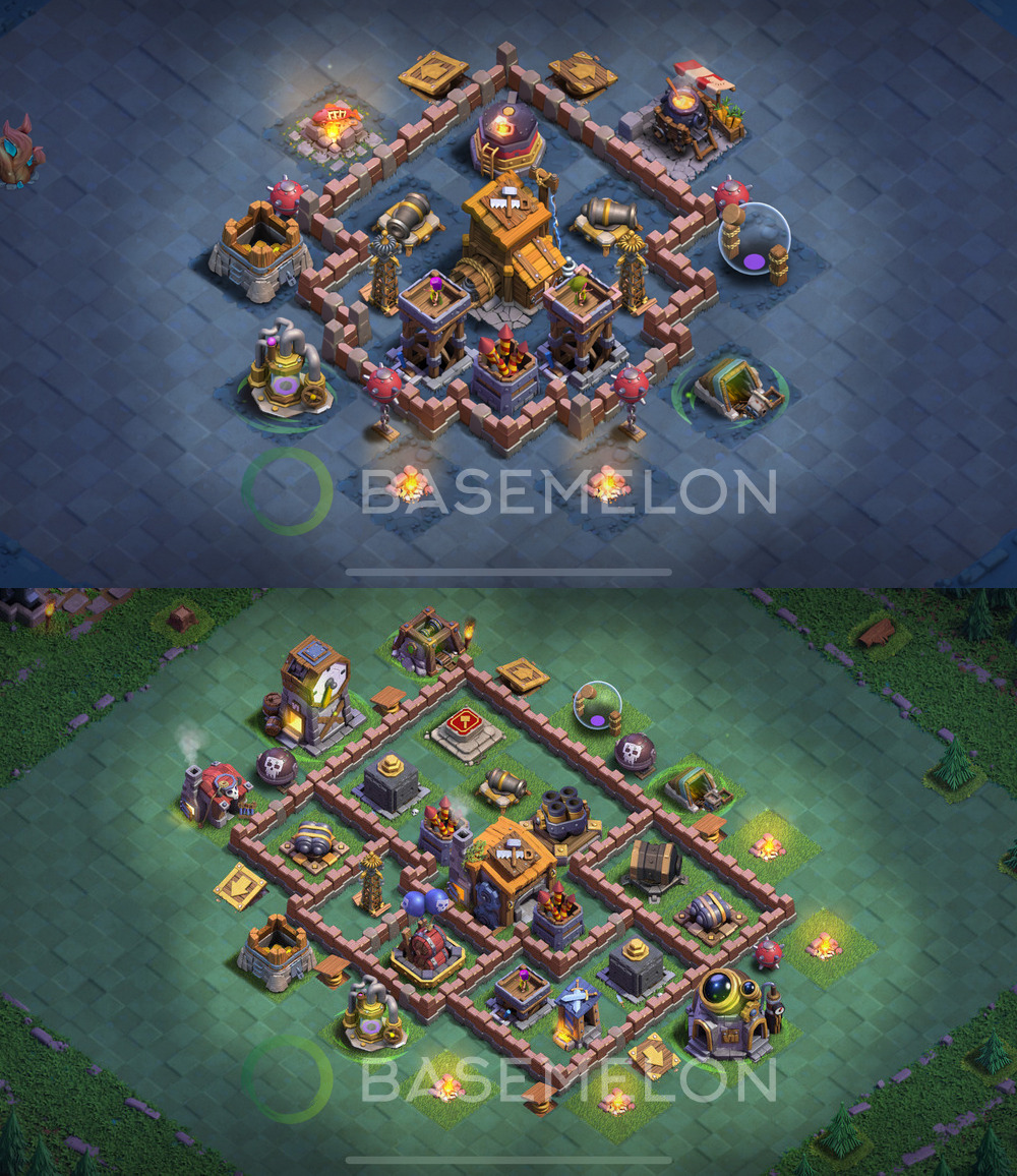 Builder Hall Level 7 Trophy/Defense Base Design 2024, Anti Everything, Layout #114